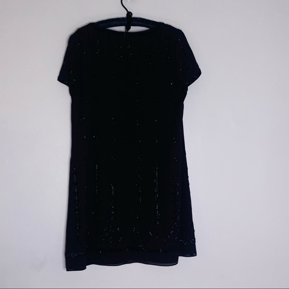 Vintage Liz Claiborne night black short bead Embellished plus 14 women’s dress - Picture 7 of 9